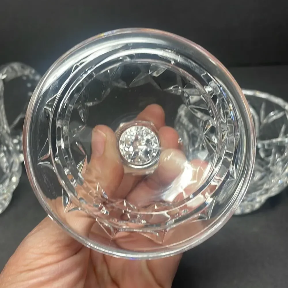 Vintage Cut Glass Crystal Creamer & Sugar Bowl with Lid